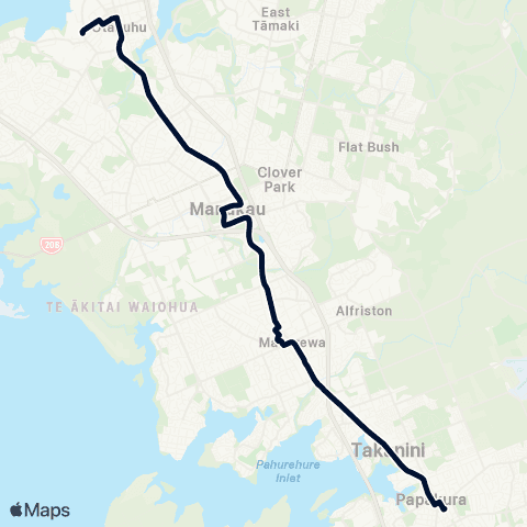 Auckland Transport 33 map