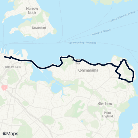 Auckland Transport 775 map