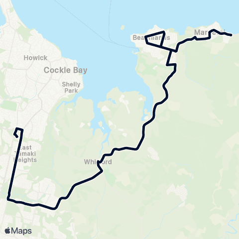 Auckland Transport 739 map