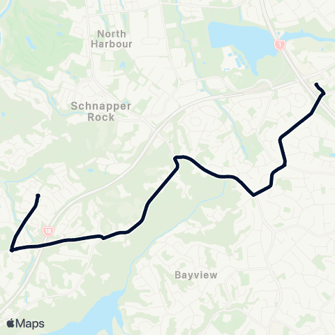 Auckland Transport 902 map