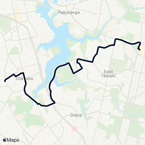 Auckland Transport 351 map