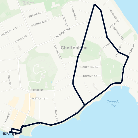 Auckland Transport 807 map