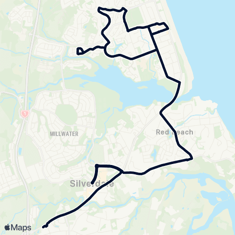 Auckland Transport 984 map