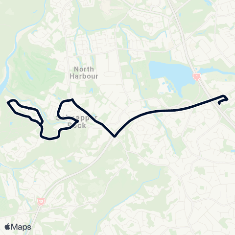 Auckland Transport 883 map