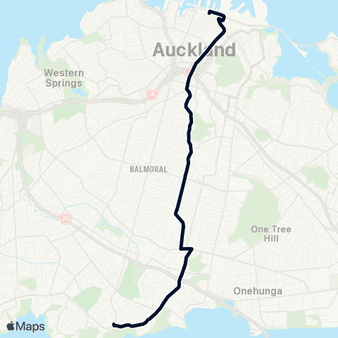 Auckland Transport 27H map