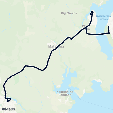 Auckland Transport 997 map