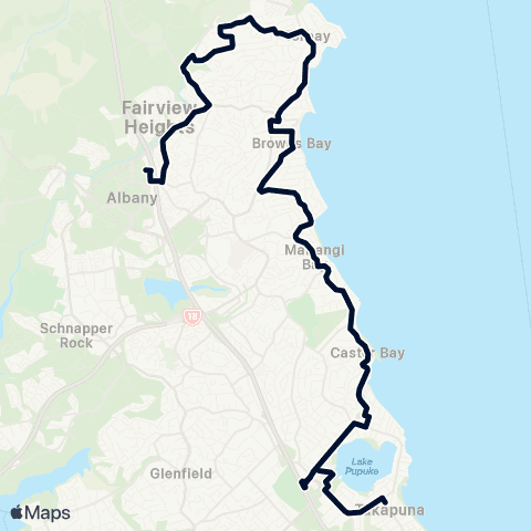 Auckland Transport 856 map