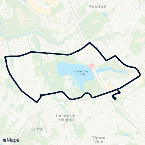 Auckland Transport 884 map