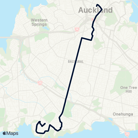 Auckland Transport 25B map