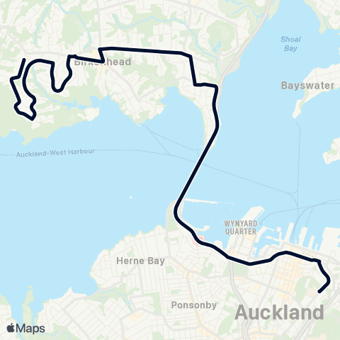Auckland Transport 931 map