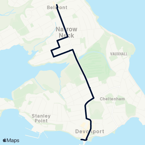 Auckland Transport 805 map