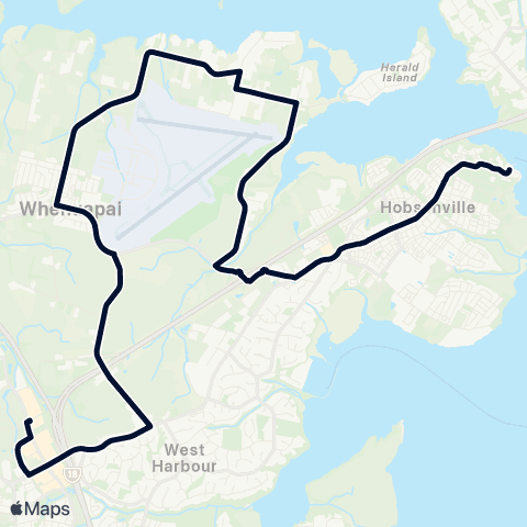 Auckland Transport 114 map