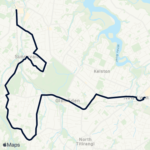 Auckland Transport 152 map
