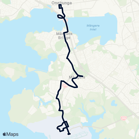 Auckland Transport 38 map