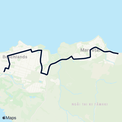 Auckland Transport 738 map