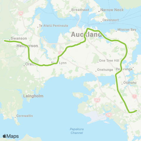 Auckland Transport East West map
