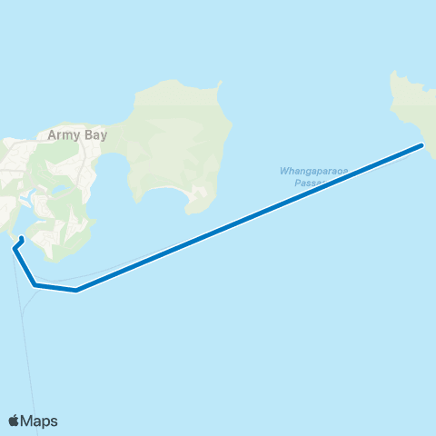 Auckland Transport Tiritiri Island map