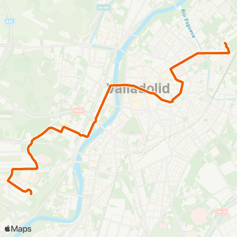 AUVASA Parquesol - Belén map