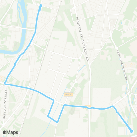 AUVASA Pinar de Jalón - Paseo Zorrilla 71 map