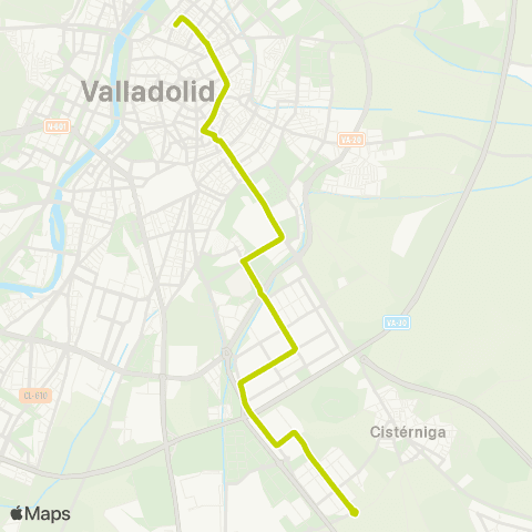 AUVASA Rondilla - Polígono San Cristóbal map