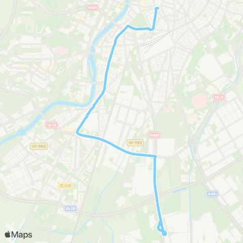 AUVASA Plaza España - San Juan de Dios map
