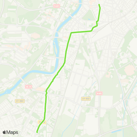 AUVASA Covaresa - Estaciones - Centro map