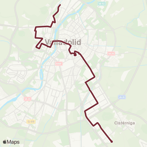 AUVASA La Victoria - Polígono San Cristóbal map