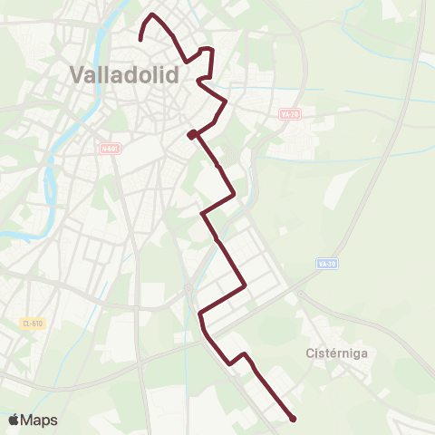AUVASA Rondilla - Pajarillos - Polígono San Cristóbal map