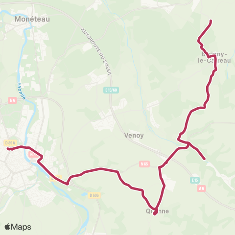 AuxR_M Venoy ↔ Auxerre map