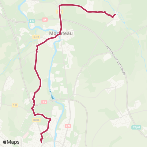 AuxR_M Moneteau ↔ Auxerre map