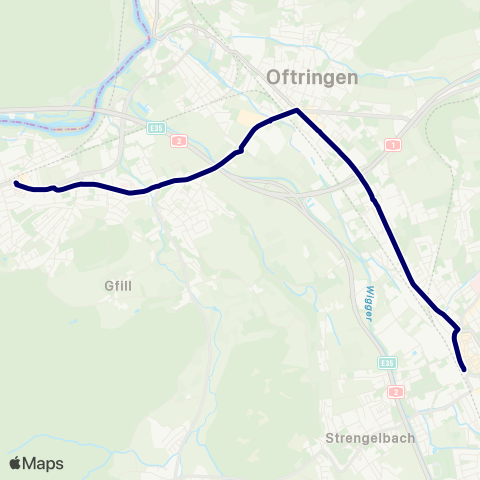 Aargau Verkehr Zofingen, Bahnhof - Rothrist, Bahnhof map