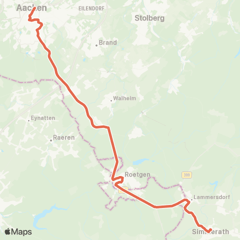 AVV Aachen - Roetgen - Lammersdorf - Simmerath map