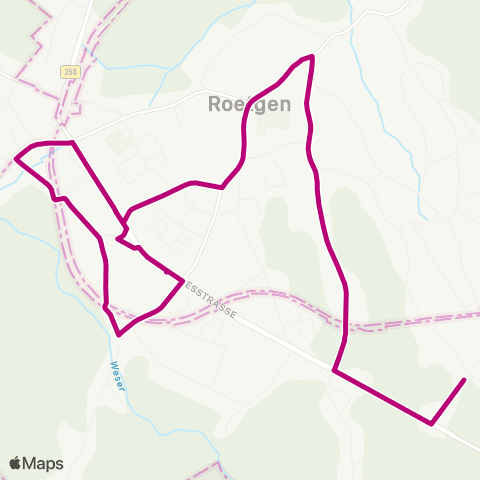 AVV Ortsbus Roetgen: (Pilgerbornstr. - ) Kalfstraße - Markt - Post ( - Schwerzfelder Str.) map