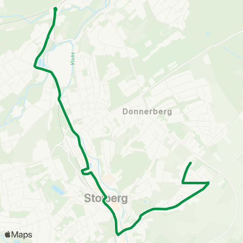 AVV Stolberg Altstadt - Mühlener Bahnhof - Stolberg Hauptbahnhof map