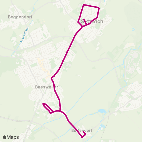 AVV Stadtbus Baesweiler: Setterich - Baesweiler - Oidtweiler - Bettendorf map