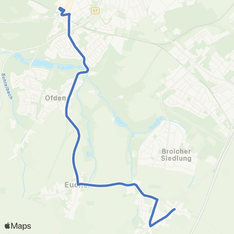 AVV Stadtbus Alsdorf: Alsdorf - Alt-Ofden - Euchen - Neusen map