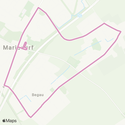 AVV Stadtbus Alsdorf: Mariadorf - Begau - Warden - Mariadorf map