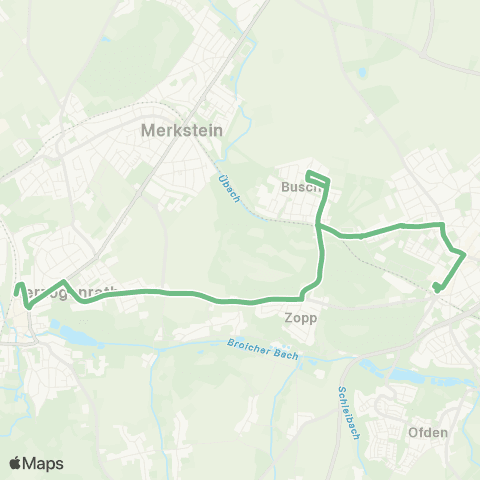 AVV Alsdorf - (Busch) - Noppenberg - Bierstraß - Herzogenrath map