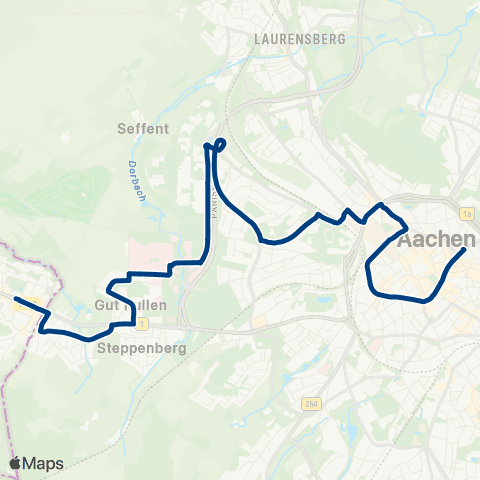 AVV Düren - Mariaweiler - Schophoven - Inden / Altdorf - Lamersdorf - Langerwehe - Gürzenich map