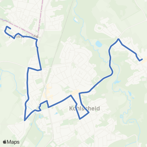 AVV Stadtbus Herzogenrath: Bardenberg - Kohlscheid Markt - Kohlscheid Bf - Bank - Pannesheide map