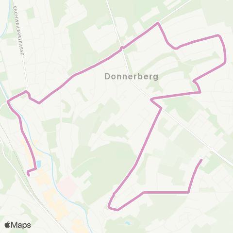 AVV Stolberg Mühlener Bf - Stolnberg Altstadt - Donnerberg map