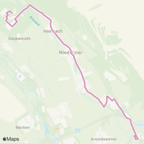 AVV Merzenich - Ellen - Niederzier - Jülich Forschungszentrum map