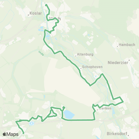 AVV Jülich - Kirchberg - Schophoven - Merken - Inden / Altdorf - Frenz - Weisweiler map