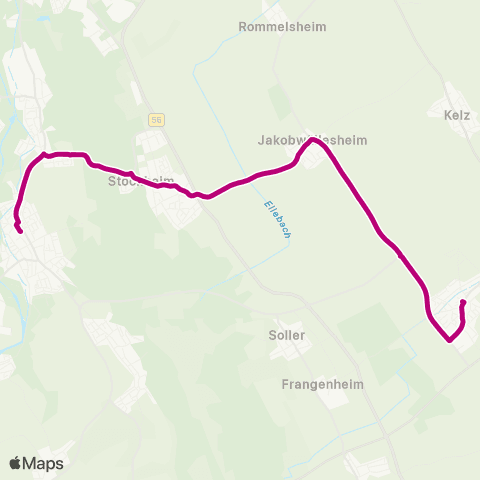 AVV Kreuzau - Stockheim ( - Jakobwüllesheim - Vettweiß) map