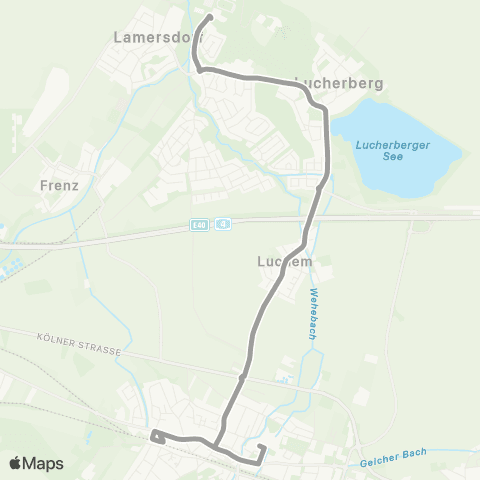 AVV Verstärkerfahrten Langerwehe - Luchem - Inden / Altdorf map