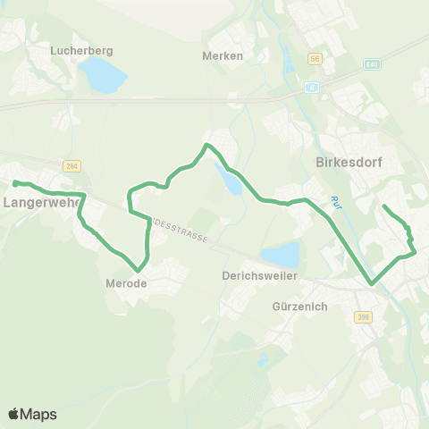 AVV Düren - Mariaweiler - Echtz - Geich - Langerwehe map