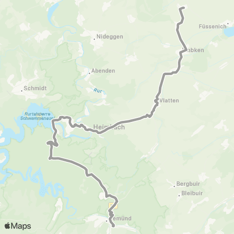 AVV Froitzheim - Vlatten - Heimbach - Gemünd - Schleiden map