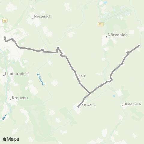 AVV Düren - Kelz ( - Vettweiß) - Poll - Pingsheim map