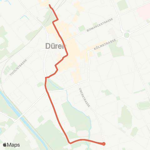 AVV Düren Annakirmesplatz - Kaiserplatz map