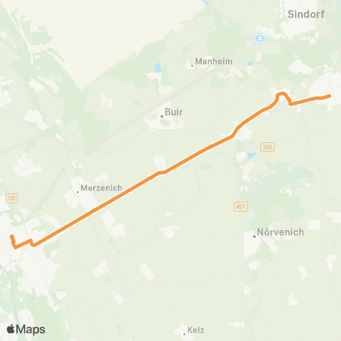 AVV Düren - Golzheim - Buir / Blatzheim ( - Kerpen) map